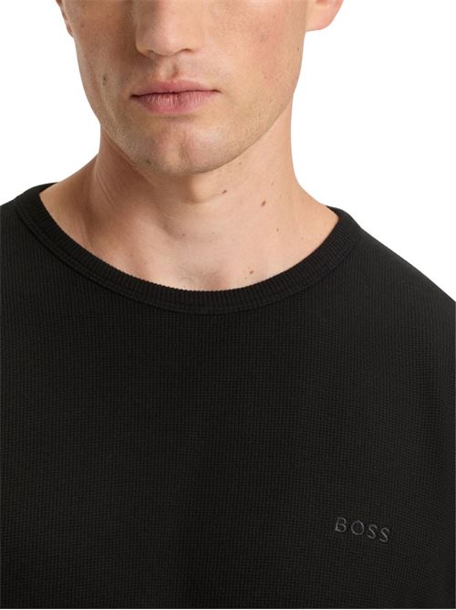 T-shirt misto cotone manica lunga Boss Orange | 50520725001